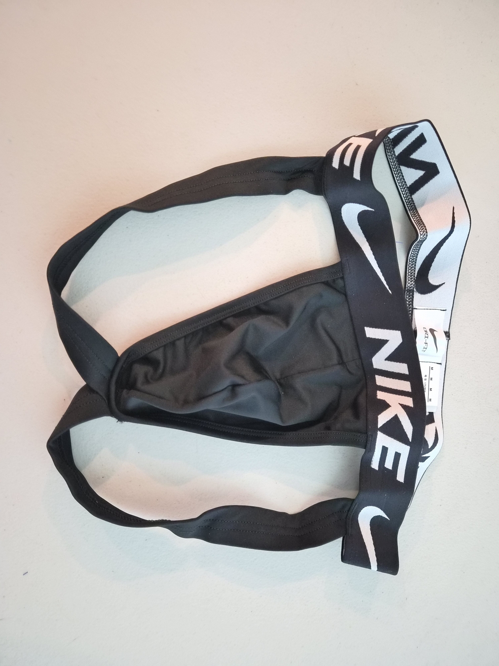 Nike Black Men's Jockstrap with Branded Waistband - Picture 3 of 4